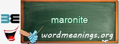 WordMeaning blackboard for maronite